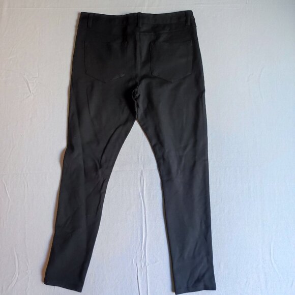 Suzy Shier casual / business dress pants women's size L black with faux zippers - Picture 3 of 9